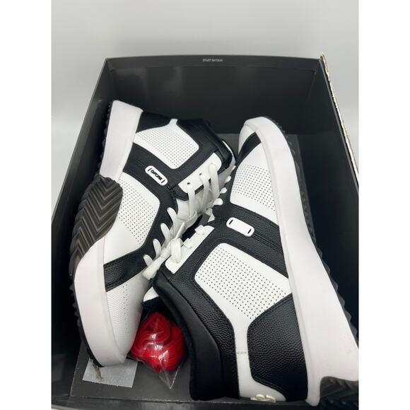 G/Fore G.112 Leather Mid-Top Street Shoe Black/White Men\'s Size 12 New main image 10